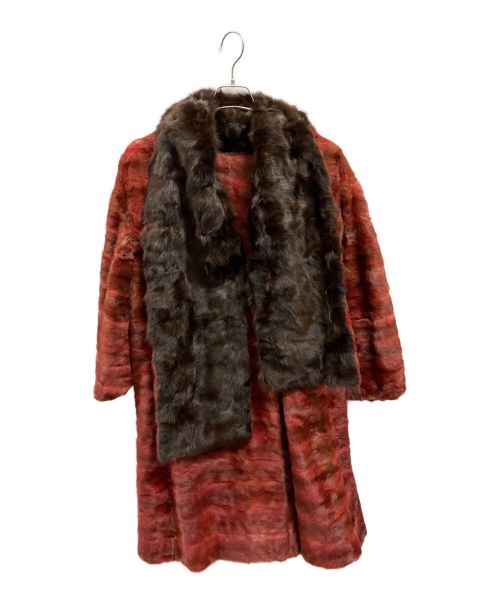 FENDI（フェンディ）FENDI (フェンディ) リバーシブルファーロングコート レッド サイズ:40の古着・服飾アイテム