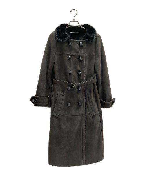 PRADA（プラダ）PRADA (プラダ) ムートンコート ブラウン サイズ:40の古着・服飾アイテム
