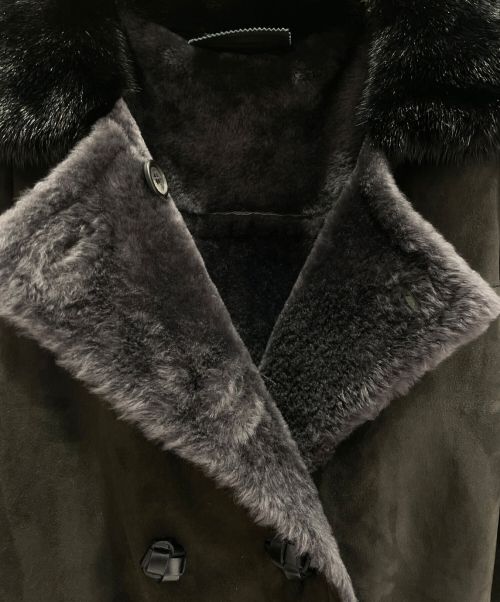 PRADA（プラダ）PRADA (プラダ) ムートンコート ブラウン サイズ:40の古着・服飾アイテム