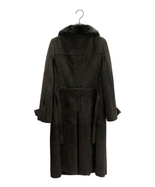 PRADA（プラダ）PRADA (プラダ) ムートンコート ブラウン サイズ:40の古着・服飾アイテム