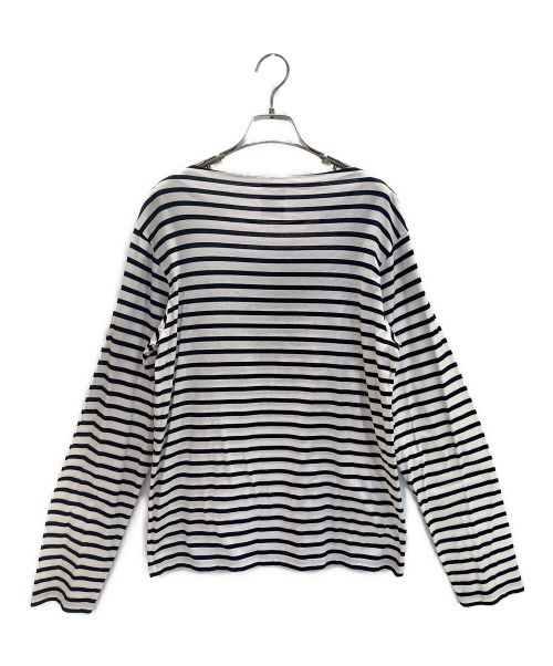 CHANEL（シャネル）CHANEL (シャネル) ココマークボーダーカットソー ホワイト×ブラック サイズ:Mの古着・服飾アイテム