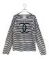 CHANEL（シャネル）の古着「ココマークボーダーカットソー」｜ホワイト×ブラック