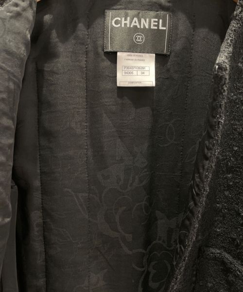CHANEL（シャネル）CHANEL (シャネル) ツイードジャケット ブラック サイズ:34の古着・服飾アイテム