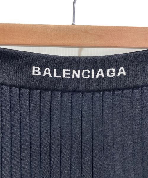 BALENCIAGA（バレンシアガ）BALENCIAGA (バレンシアガ) ビスコースプリーツスカート ブラック サイズ:Sの古着・服飾アイテム