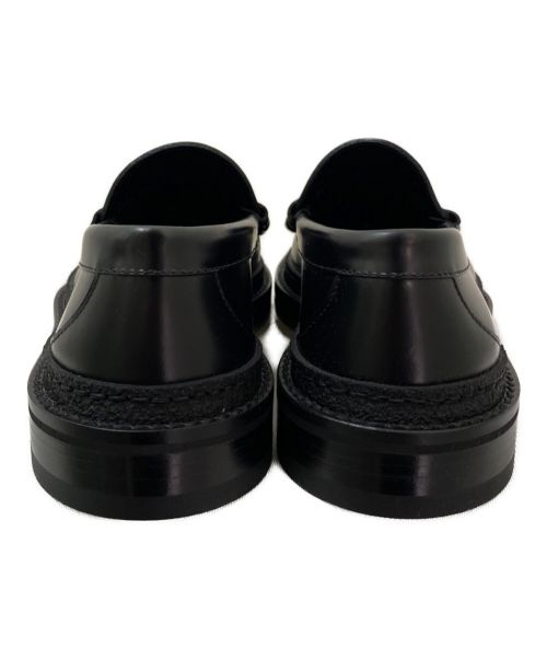 JIMMY CHOO（ジミーチュウ）JIMMY CHOO (ジミーチュウ) Eric Haze スターチェーン付きボックスカーフローファー ブラック サイズ:37の古着・服飾アイテム