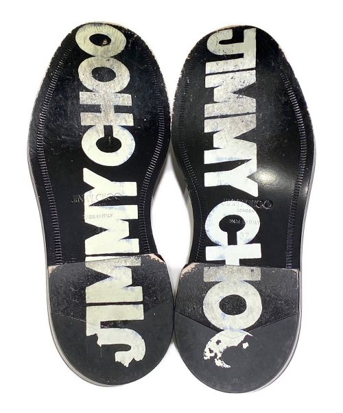 JIMMY CHOO（ジミーチュウ）JIMMY CHOO (ジミーチュウ) Eric Haze スターチェーン付きボックスカーフローファー ブラック サイズ:37の古着・服飾アイテム