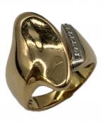 NO BRAND JEWELRYノーブランドジュエリー）の古着「K18プラチナダイヤモンドデザインリング」