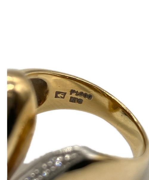 NO BRAND JEWELRY（ノーブランドジュエリー）NO BRAND JEWELRY (ノーブランドジュエリー) K18プラチナダイヤモンドデザインリング サイズ:12号の古着・服飾アイテム