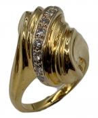 NO BRAND JEWELRYノーブランドジュエリー）の古着「K18ウェーブダイヤモンドリング」