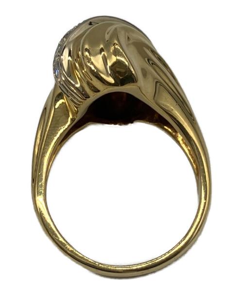 NO BRAND JEWELRY（ノーブランドジュエリー）NO BRAND JEWELRY (ノーブランドジュエリー) K18ウェーブダイヤモンドリング サイズ:13号の古着・服飾アイテム