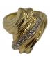 NO BRAND JEWELRY (ノーブランドジュエリー) K18ウェーブダイヤモンドリング サイズ:13号：84800円