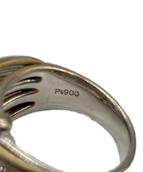 NO BRAND JEWELRY（ノーブランドジュエリー）NO BRAND JEWELRY (ノーブランドジュエリー) レイヤードダイヤモンドデザインリング サイズ:11号の古着・服飾アイテム