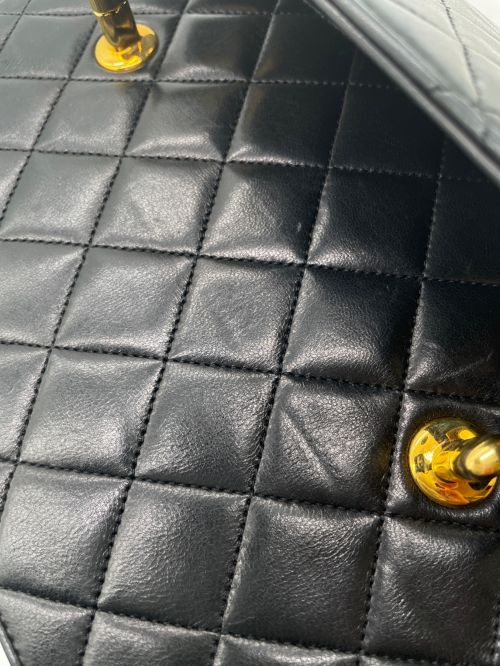 CHANEL（シャネル）CHANEL (シャネル) ダブルココ チェーンショルダーバッグ ブラック サイズ:-の古着・服飾アイテム