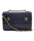 CHANEL（シャネル）の古着「ダブルココ チェーンショルダーバッグ」｜ブラック