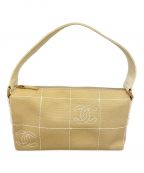 CHANELシャネル）の古着「キャンバスハンドバッグ」｜ベージュ