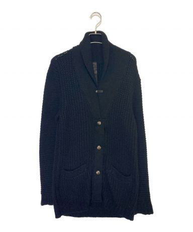 【ほぼ未使用】Chrome Hearts レディース カーディガン CHROME HEARTS クロムハーツ Y NOT LEATHER PATCH CASHMERE CARDIGAN
