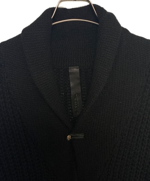 CHROME HEARTS（クロムハーツ）CHROME HEARTS (クロムハーツ) クロスボールボタンショールカラーカシミアニットカーディガン ブラック サイズ:Sの古着・服飾アイテム