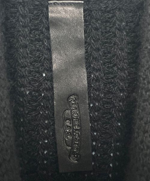 CHROME HEARTS（クロムハーツ）CHROME HEARTS (クロムハーツ) クロスボールボタンショールカラーカシミアニットカーディガン ブラック サイズ:Sの古着・服飾アイテム