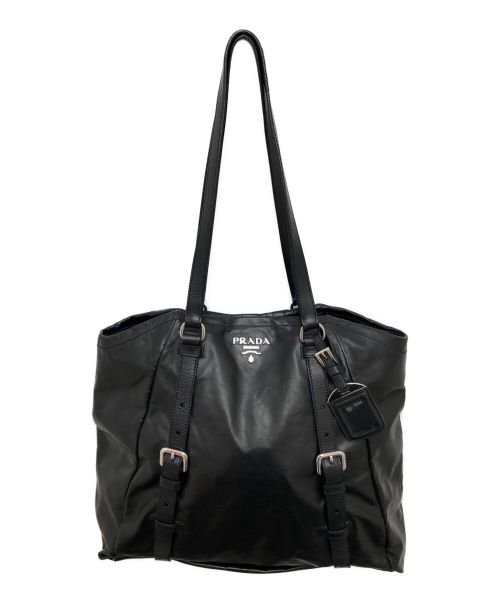 PRADA（プラダ）PRADA (プラダ) レザートートバッグ ブラック サイズ:-の古着・服飾アイテム