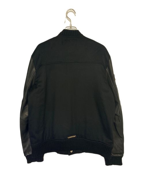 CHROME HEARTS（クロムハーツ）CHROME HEARTS (クロムハーツ) ヴァーシティジャケット ブラック サイズ:Lの古着・服飾アイテム