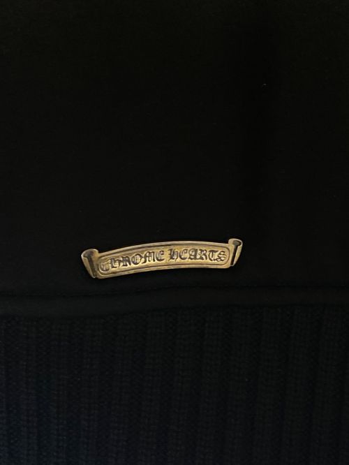 CHROME HEARTS（クロムハーツ）CHROME HEARTS (クロムハーツ) ヴァーシティジャケット ブラック サイズ:Lの古着・服飾アイテム