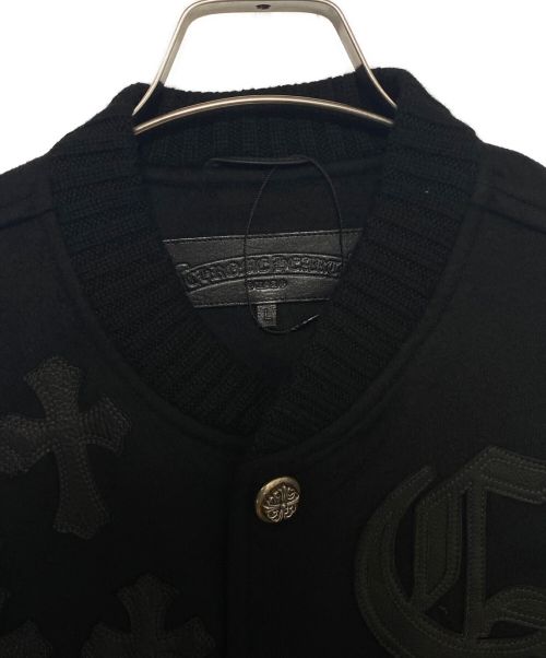 CHROME HEARTS（クロムハーツ）CHROME HEARTS (クロムハーツ) ヴァーシティジャケット ブラック サイズ:Lの古着・服飾アイテム