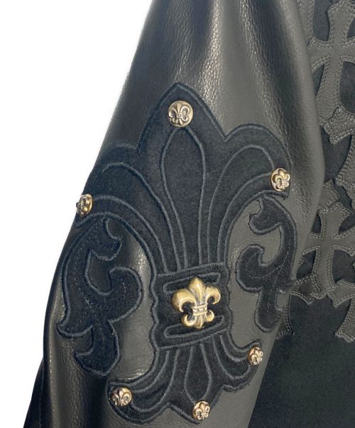 CHROME HEARTS（クロムハーツ）CHROME HEARTS (クロムハーツ) ヴァーシティジャケット ブラック サイズ:Lの古着・服飾アイテム