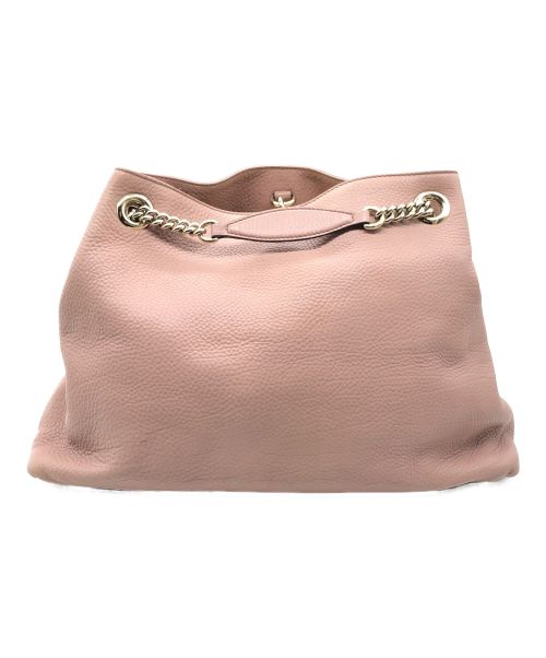 GUCCI（グッチ）GUCCI (グッチ) チェーンショルダーバッグ ライトピンク サイズ:-の古着・服飾アイテム