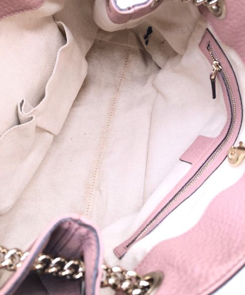GUCCI（グッチ）GUCCI (グッチ) チェーンショルダーバッグ ライトピンク サイズ:-の古着・服飾アイテム