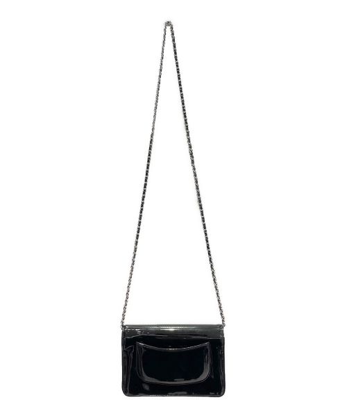 CHANEL（シャネル）CHANEL (シャネル) パテントチェーンウォレット ブラック サイズ:-の古着・服飾アイテム