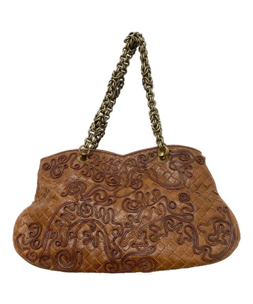 BOTTEGA VENETA（ボッテガベネタ）BOTTEGA VENETA (ボッテガベネタ) チェーンショルダーバッグ ブラウン サイズ:-の古着・服飾アイテム