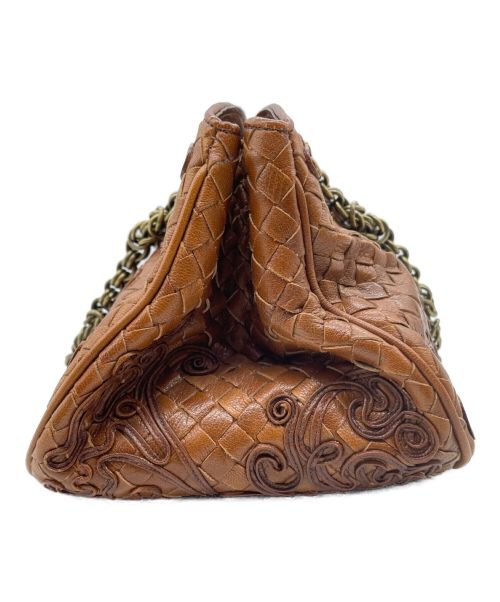 BOTTEGA VENETA（ボッテガベネタ）BOTTEGA VENETA (ボッテガベネタ) チェーンショルダーバッグ ブラウン サイズ:-の古着・服飾アイテム