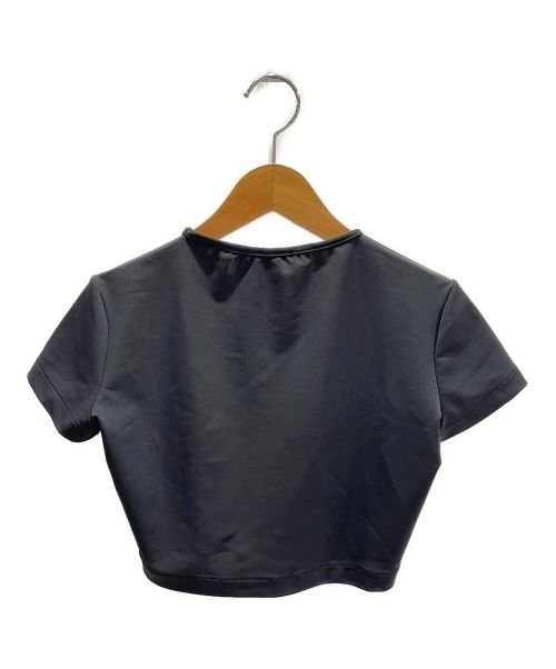 CHANEL（シャネル）CHANEL (シャネル) エンブロイダリーココマーククロップドTシャツ ブラック サイズ:40の古着・服飾アイテム