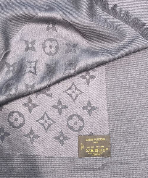 LOUIS VUITTON（ルイ ヴィトン）LOUIS VUITTON (ルイ ヴィトン) ショール・モノグラムシャイン グレー サイズ:-の古着・服飾アイテム