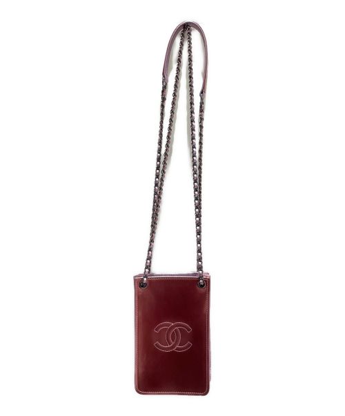 CHANEL（シャネル）CHANEL (シャネル) トリプルフォンショルダーポーチ ピンク サイズ:-の古着・服飾アイテム