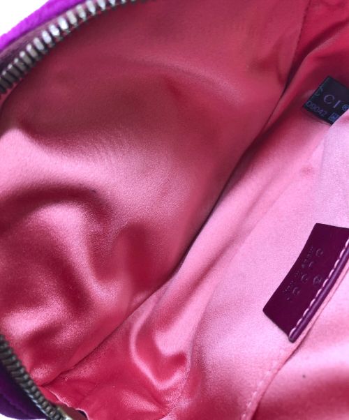 GUCCI（グッチ）GUCCI (グッチ) GGマーモント ベルトバッグ パープルの古着・服飾アイテム