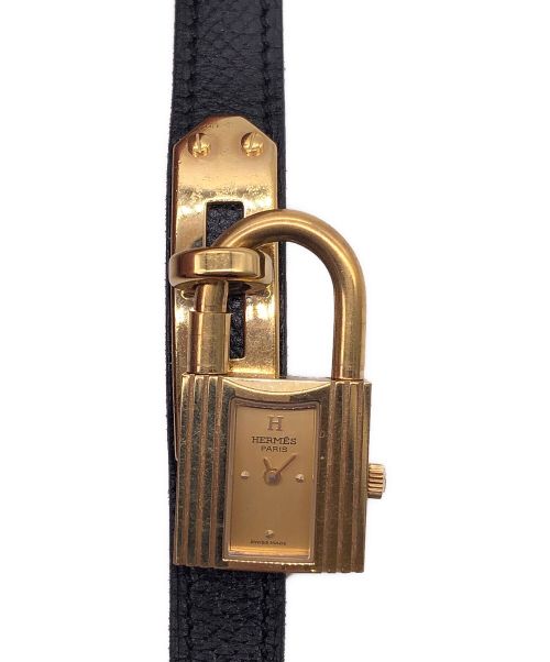 HERMES（エルメス）HERMES (エルメス) ケリーウォッチ ブラック サイズ:20ｍｍの古着・服飾アイテム