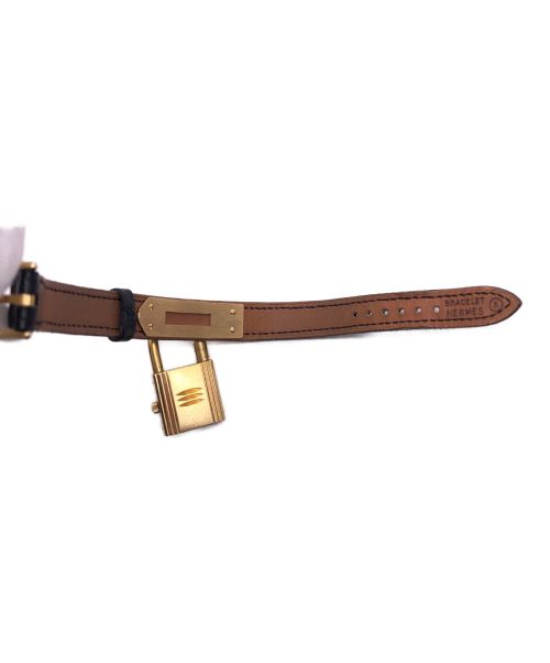 HERMES（エルメス）HERMES (エルメス) ケリーウォッチ ブラック サイズ:20ｍｍの古着・服飾アイテム