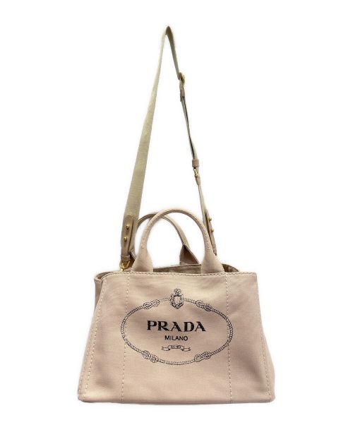 PRADA（プラダ）PRADA (プラダ) カナパM ベージュ サイズ:Mの古着・服飾アイテム