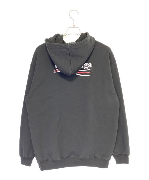BALENCIAGA（バレンシアガ）BALENCIAGA (バレンシアガ) POLITICAL CAMPAIGN Hoodie ブラック サイズ:M　の古着・服飾アイテム