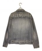 BALENCIAGAバレンシアガ）の古着「LOGO DENIM JACKET」｜グレー