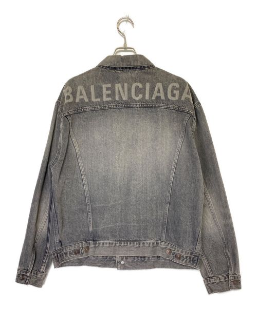 BALENCIAGA（バレンシアガ）BALENCIAGA (バレンシアガ) LOGO DENIM JACKET グレー サイズ:SIZE 44の古着・服飾アイテム