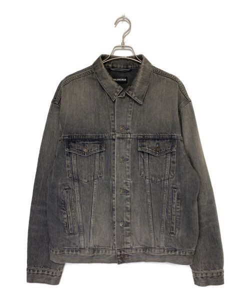 BALENCIAGA（バレンシアガ）BALENCIAGA (バレンシアガ) LOGO DENIM JACKET グレー サイズ:SIZE 44の古着・服飾アイテム