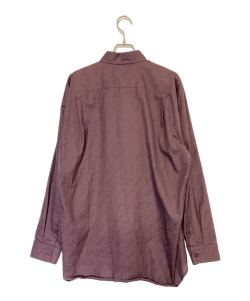 BALENCIAGA（バレンシアガ）BALENCIAGA (バレンシアガ) 総柄ロゴシャツ パープル サイズ:38の古着・服飾アイテム
