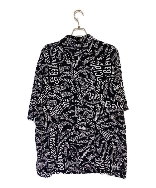 BALENCIAGA（バレンシアガ）BALENCIAGA (バレンシアガ) Logo patterned shirt ブラック サイズ:SIZE 38の古着・服飾アイテム