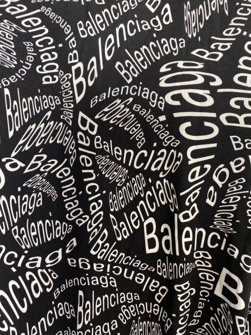 BALENCIAGA（バレンシアガ）BALENCIAGA (バレンシアガ) Logo patterned shirt ブラック サイズ:SIZE 38の古着・服飾アイテム