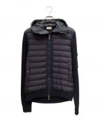 MONCLERモンクレール）の古着「ダウンニットカーディガン」｜ネイビー