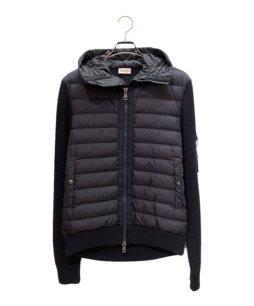 MONCLER（モンクレール）MONCLER (モンクレール) ダウンニットカーディガン ネイビー サイズ:Lの古着・服飾アイテム