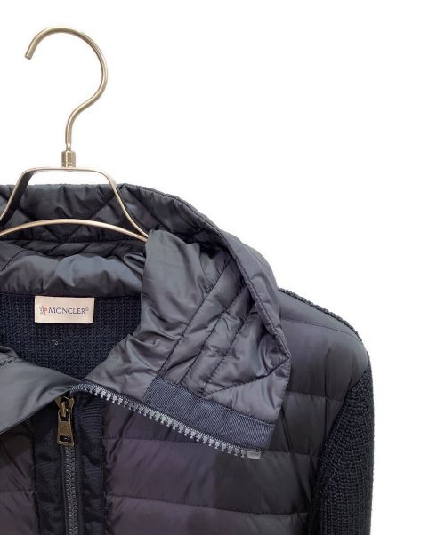 MONCLER（モンクレール）MONCLER (モンクレール) ダウンニットカーディガン ネイビー サイズ:Lの古着・服飾アイテム