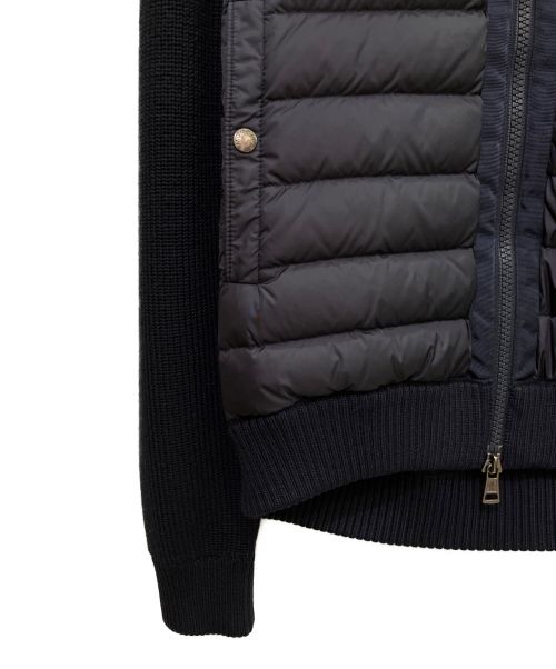 MONCLER（モンクレール）MONCLER (モンクレール) ダウンニットカーディガン ネイビー サイズ:Lの古着・服飾アイテム